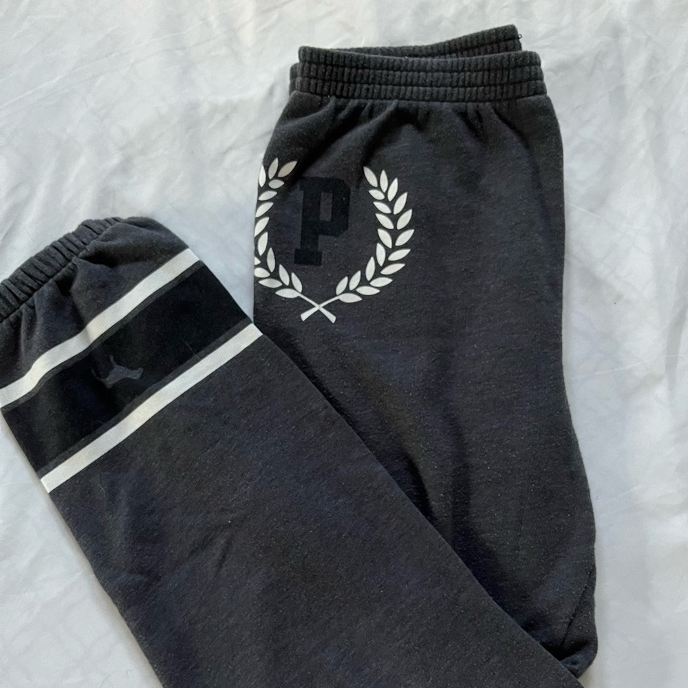 PINK grey sweatpants size S